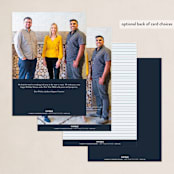 "Elegant Gratitude" - Holiday Cards in Navy by Annie Shapiro - Back of Card