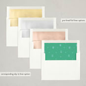 "ribbon drawing" - Holiday Cards in Turquoise by Cass Loh - Envelope Liners