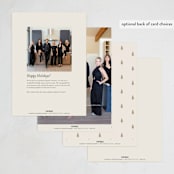 "Joyful Trees" - Holiday Cards in Ivory by Carolyn Nicks - Back of Card Options