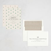 "Joyful Trees" - Holiday Cards in Ivory by Carolyn Nicks - Assembled