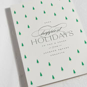 "Joyful Trees" - Holiday Cards in Ivory by Carolyn Nicks - Detail
