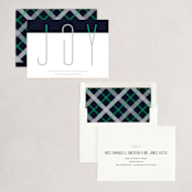 "Paper Clip Joy" - Holiday Cards in Midnight by Holly Whitcomb - Assembled