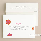 "Modern Retro Holiday" - Holiday Cards in Fuchsia by Nazia Hyder - FREE Recipient Addressing