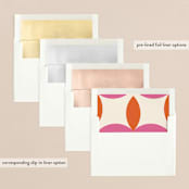 "Modern Retro Holiday" - Holiday Cards in Fuchsia by Nazia Hyder - Envelope Liners