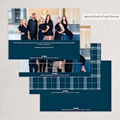 "Our Corner" - Holiday Cards in Navy by Amy Kross - Back of Card Options