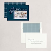 "Our Corner" - Holiday Cards in Navy by Amy Kross - Assembled