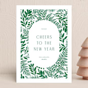 "Joyful Holiday Wishes" - Holiday Cards in Evergreen by Hooray Creative - Front