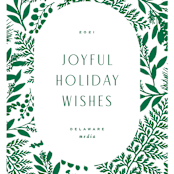 "Joyful Holiday Wishes" - Holiday Cards in Evergreen by Hooray Creative - Close-Up