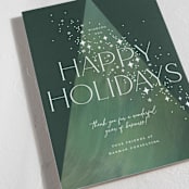 "Sparkling" - Holiday Cards in Pine by Paper Raven Co. - Close-Up