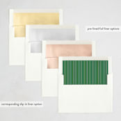 "Sparkling" - Holiday Cards in Pine by Paper Raven Co. - Envelope Liners
