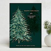 "Midnight Tree" - Holiday Cards in Pine by frau brandt - Front