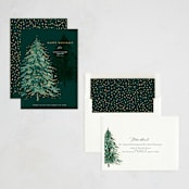 "Midnight Tree" - Holiday Cards in Pine by frau brandt - Assembled