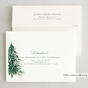 "Midnight Tree" - Holiday Cards in Pine by frau brandt - FREE Recipient Addressing