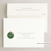 "Botanical Baubles" - Holiday Cards in Coal by Itsy Belle Studio - FREE Recipient Addressing