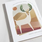 "Reindeer Holiday" - Holiday Cards in Wreath by Griffinbell Paper Co. - Detail