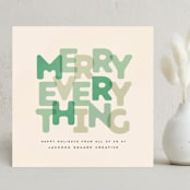 "Everything, Everyone" - Holiday Cards in Elf Shoe by Olivia Kanaley Inman - Front