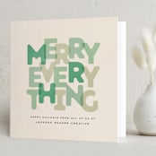 "Everything, Everyone" - Holiday Cards in Elf Shoe by Olivia Kanaley Inman - Folded Card