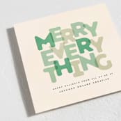 "Everything, Everyone" - Holiday Cards in Elf Shoe by Olivia Kanaley Inman - Close-Up