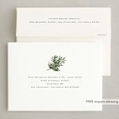 "Juniper Sprig" - Holiday Cards in Putty by Olivia Kanaley Inman - FREE Recipient Addressing