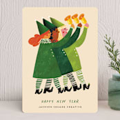 "Forward together" - Holiday Cards in Evergreen by Alexandra Dzh - Front