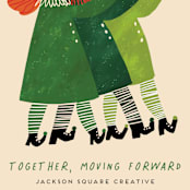 "Forward together" - Holiday Cards in Evergreen by Alexandra Dzh - Detail