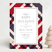"Plaid Suit Holiday" - Holiday Cards in Marine by Chris Griffith - Front