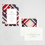 "Plaid Suit Holiday" - Holiday Cards in Marine by Chris Griffith - Assembled