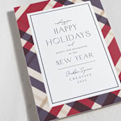 "Plaid Suit Holiday" - Holiday Cards in Marine by Chris Griffith - Detail