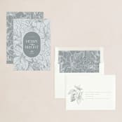 "Vintage Poinsettias" - Holiday Cards in Silverbells by Leah Bisch - Assembled