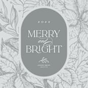"Vintage Poinsettias" - Holiday Cards in Silverbells by Leah Bisch - Detail