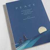 "Serene Peace" - Holiday Cards in Blueberry by Eric Ransom - Close-Up