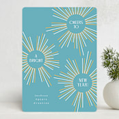 "Bursting" - Holiday Cards in Sky by Owl and Toad - Front
