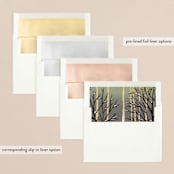 "Snowy A-Frame" - Holiday Cards in Chartreuse by Becky Nimoy - Envelope Liners