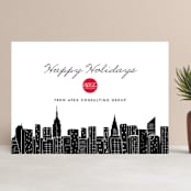 "Big City - New York" - Holiday Cards in Black Ink by Hooray Creative - Front
