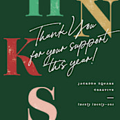 "Holiday Thank You" - Holiday Cards in Gumdrop by Pixel and Hank - Close-Up