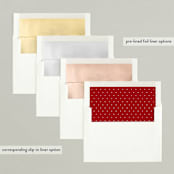 "Floral Wreathe" - Holiday Cards in Candy Cane by Mansi Verma - Envelope Liners