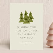 "Happy trees" - Holiday Cards in Vintage by Lea Delaveris - Front