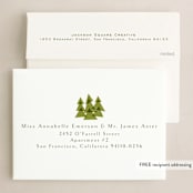 "Happy trees" - Holiday Cards in Vintage by Lea Delaveris - FREE Recipient Addressing