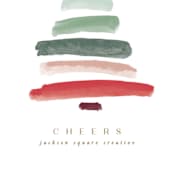 "tree of strokes" - Holiday Cards in Cherry by Creo Study - Close-Up