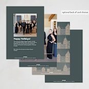 "City Sidewalk" - Holiday Cards in Navy by Creo Study - Back of Card Options