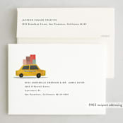 "City Sidewalk" - Holiday Cards in Navy by Creo Study - FREE Recipient Addressing