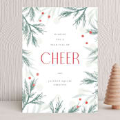 "Peace Foliage" - Holiday Cards in Spruce by Pixel and Hank - Front