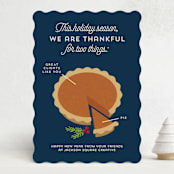 "Pie Chart" - Holiday Cards in Midnight by Holly Whitcomb - Front