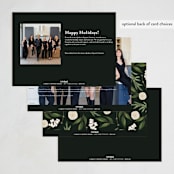 "Fruitful Holiday" - Holiday Cards in Midnight by Susan Moyal - Back of Card Options