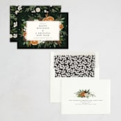 "Fruitful Holiday" - Holiday Cards in Midnight by Susan Moyal - Assembled