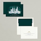 "New York City Winter" - Holiday Cards in Evergreen by Hooray Creative - Assembled
