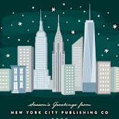 "New York City Winter" - Holiday Cards in Evergreen by Hooray Creative - Close-Up