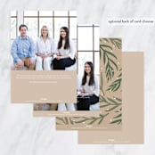 "Leafy Frame" - Holiday Cards in Kraft by Kelly Schmidt - Back of Card