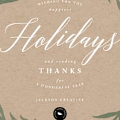 "Leafy Frame" - Holiday Cards in Kraft by Kelly Schmidt - Close-Up