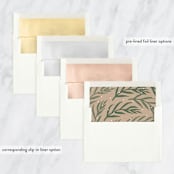 "Leafy Frame" - Holiday Cards in Kraft by Kelly Schmidt - Envelope Liners